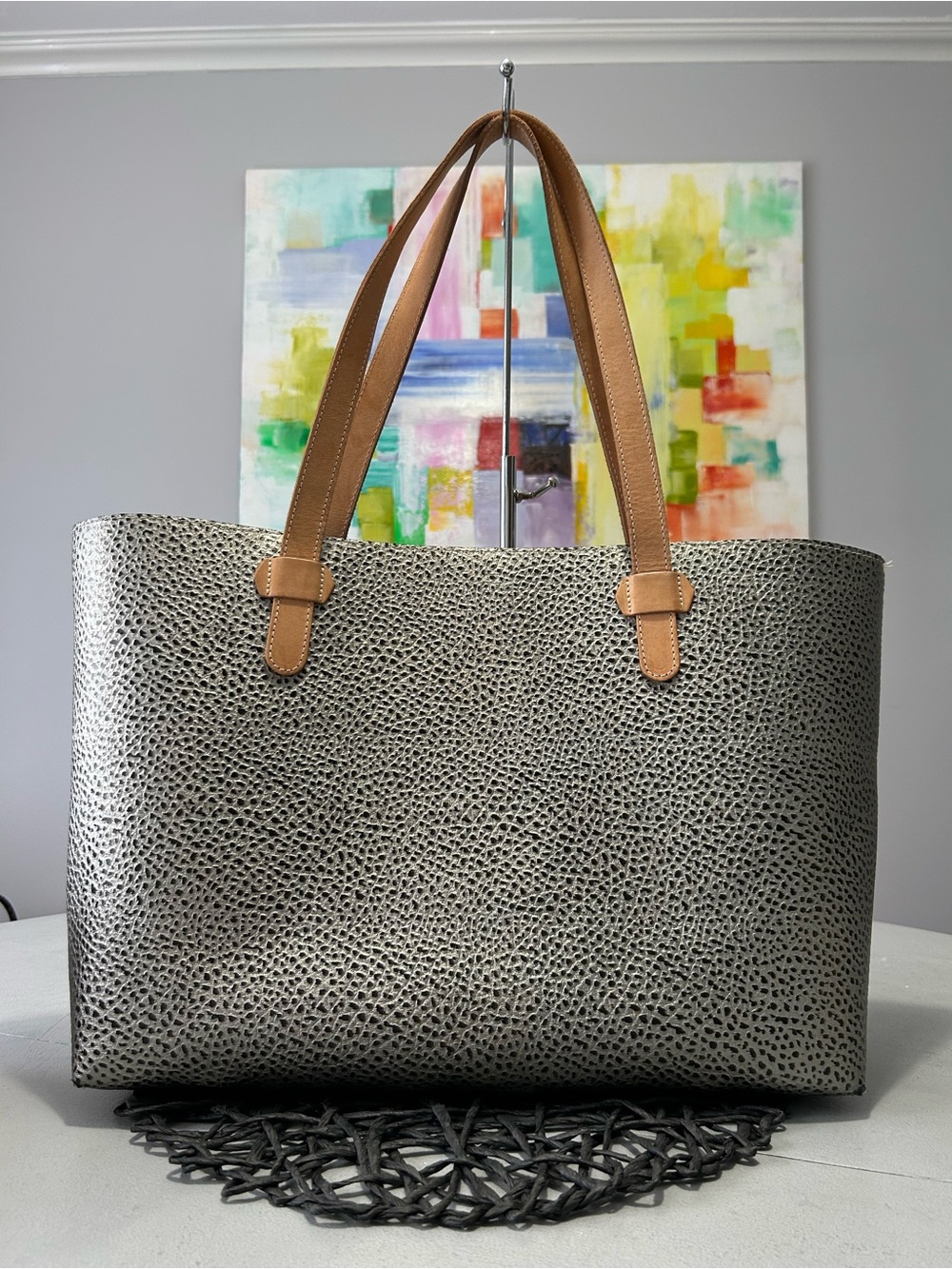 Consuela Tommy Big Breezy Tote Metallic Pewter XL